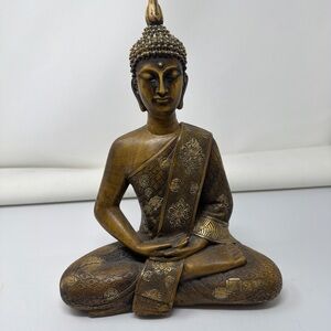 Serene Gold Buddha Sculpture